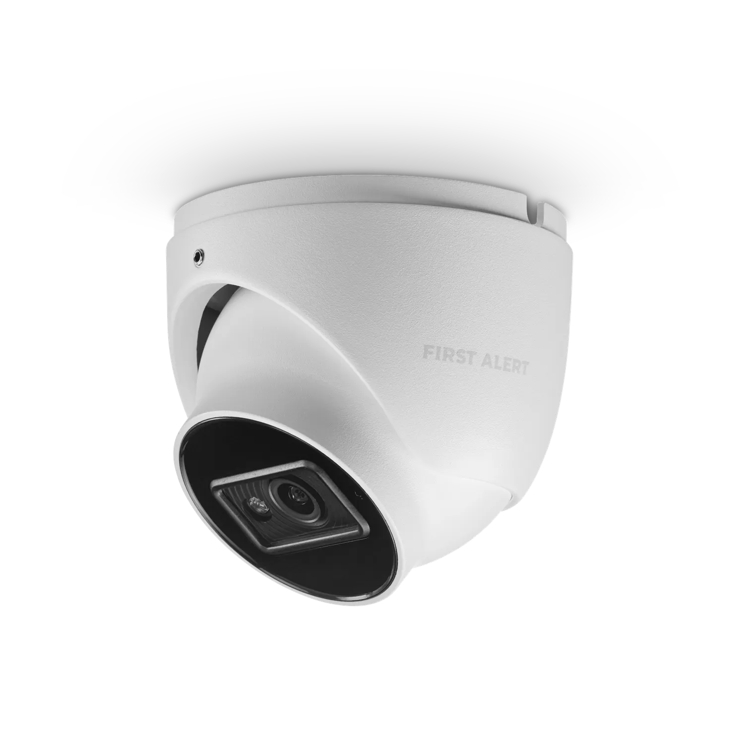 White turret security camera with excellent night vision for residential use